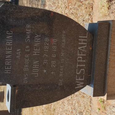 WESTPFAHL John Henry 1928-1970