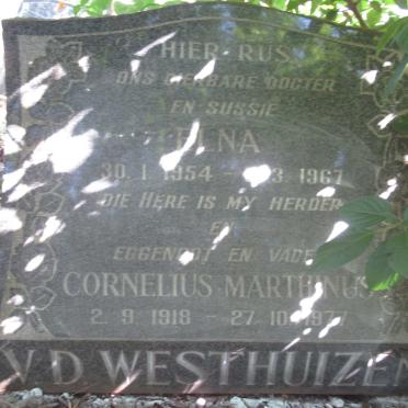 WESTHUIZEN Cornelius Marthinus, v.d. 1918-1977 :: V.D. WESTHUIZEN Elna 1954-1967