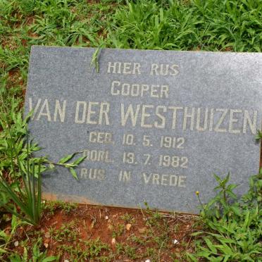 WESTHUIZEN Cooper, van der 1912-1982