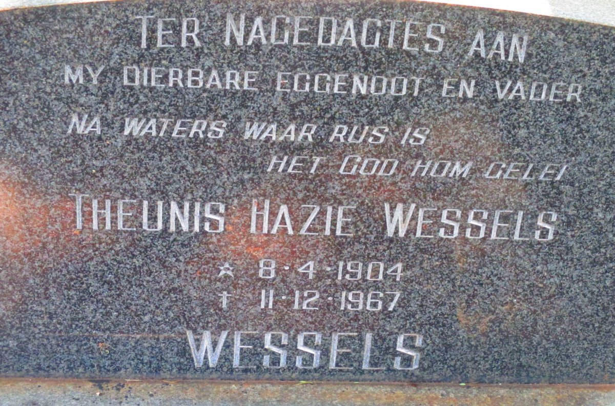 WESSELS Theunis Hazie 1904-1967