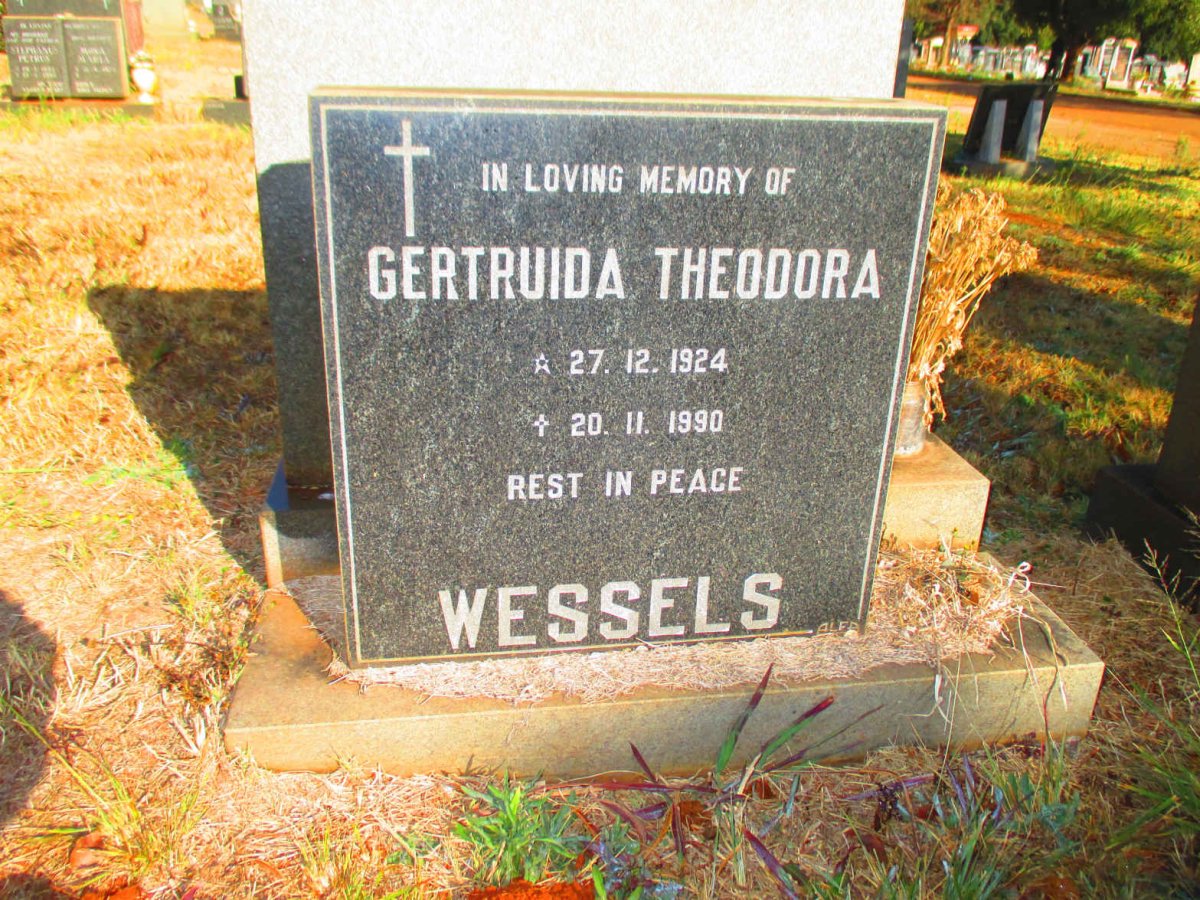 WESSELS Gertruida Theodora 1924-1990