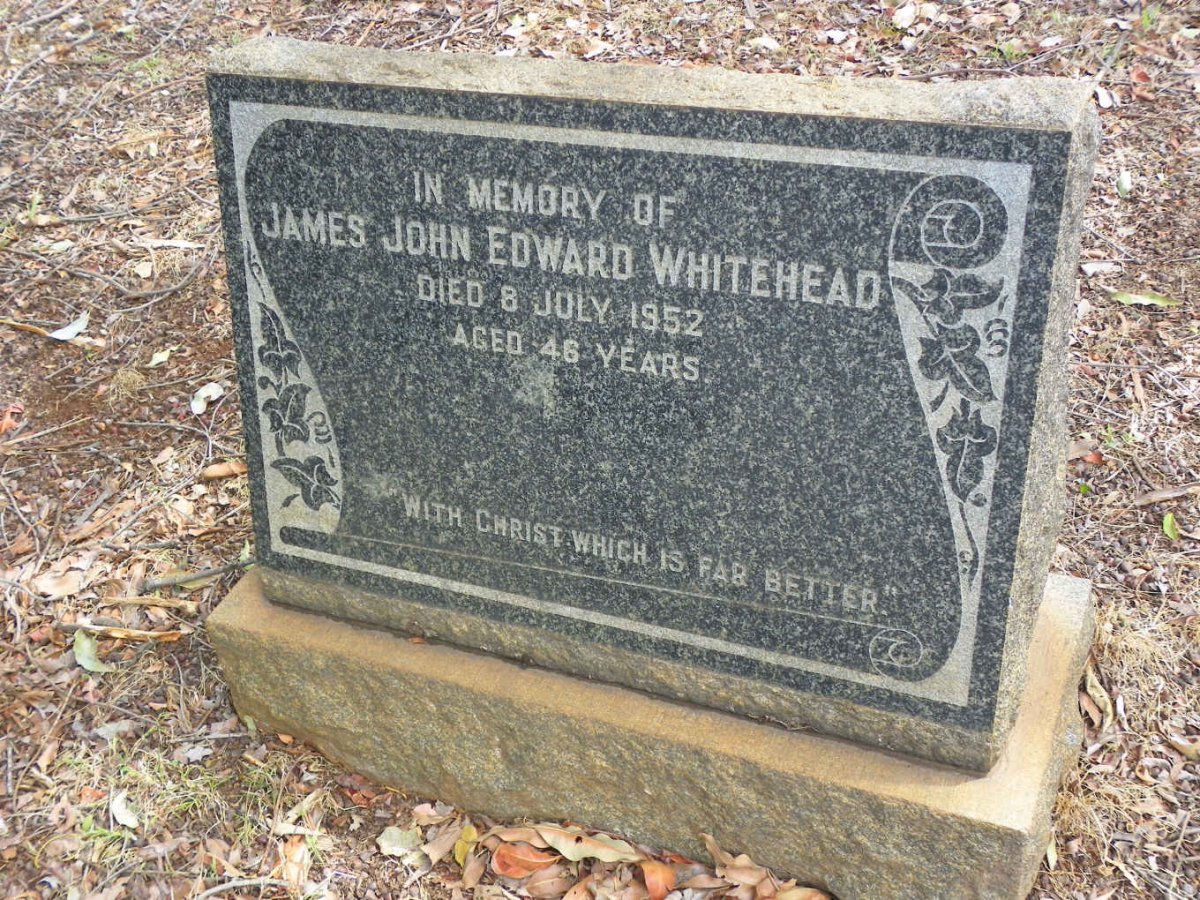 WHITEHEAD James John Edward -1952