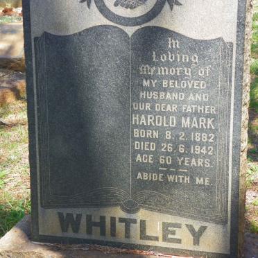 WHITLEY Harold Mark 1882-1942