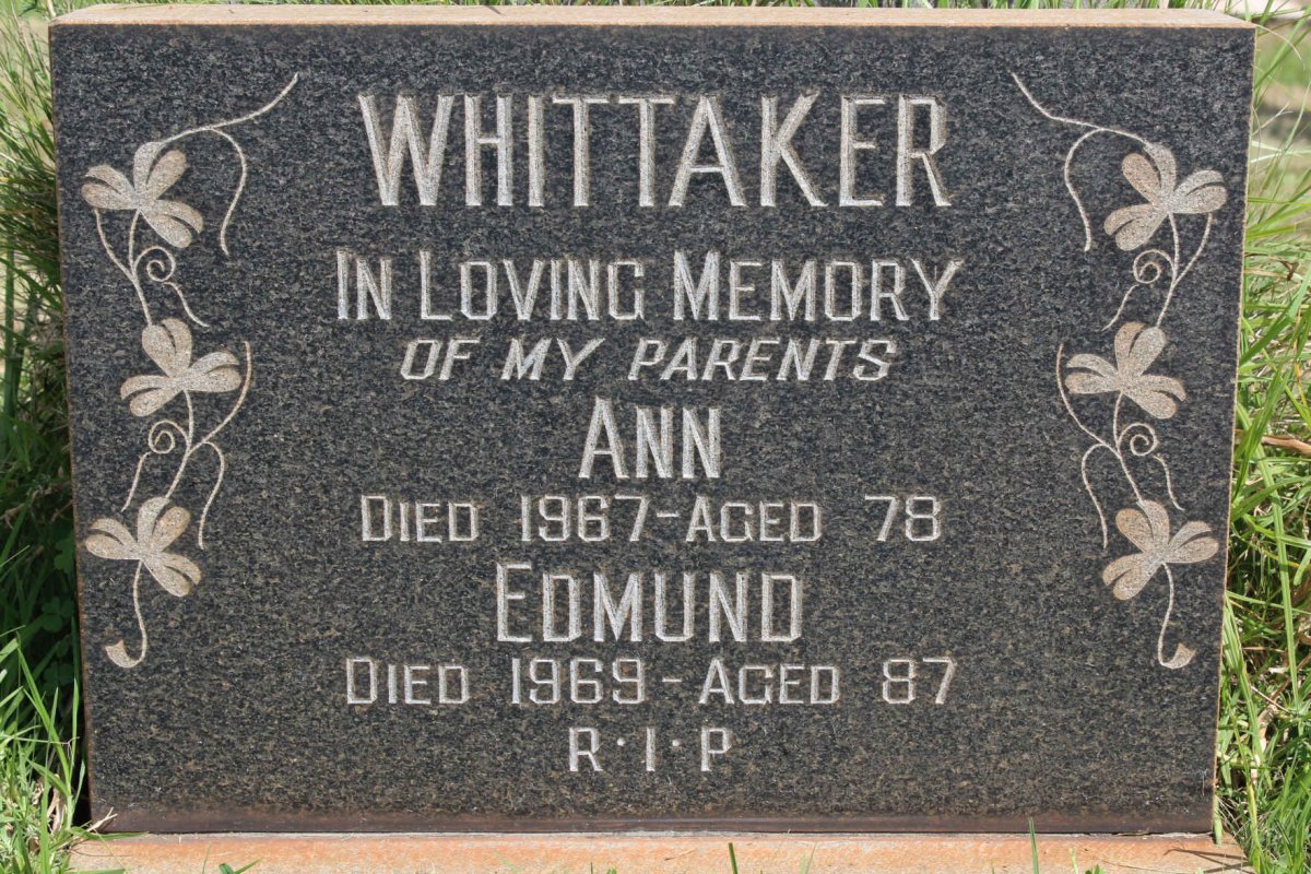 WHITTAKER Edmund -1969 &amp; Ann -1967