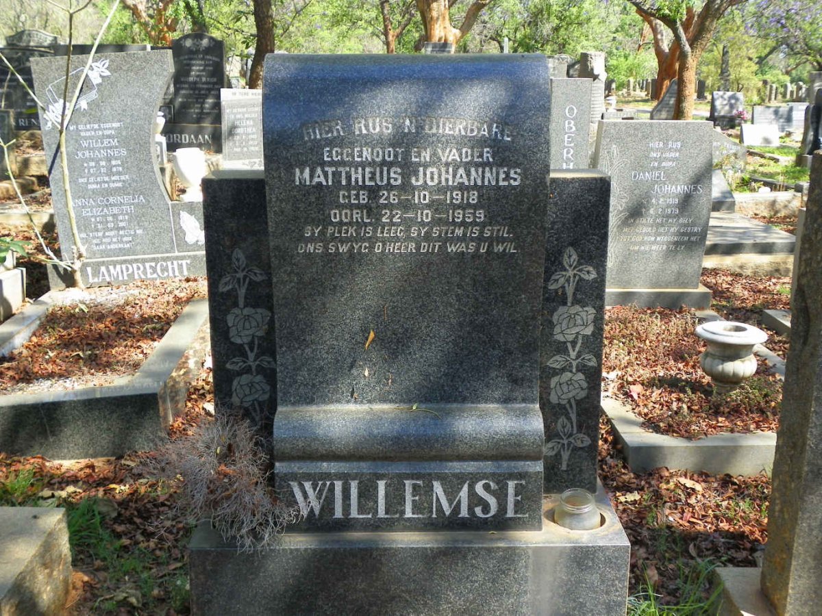 WILLEMSE Mattheus Johannes 1918-1959