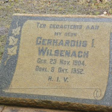 WILSENACH Gerhardus I. 1904-1952