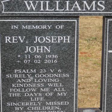 WILLIAMS Joseph John 1936-2016