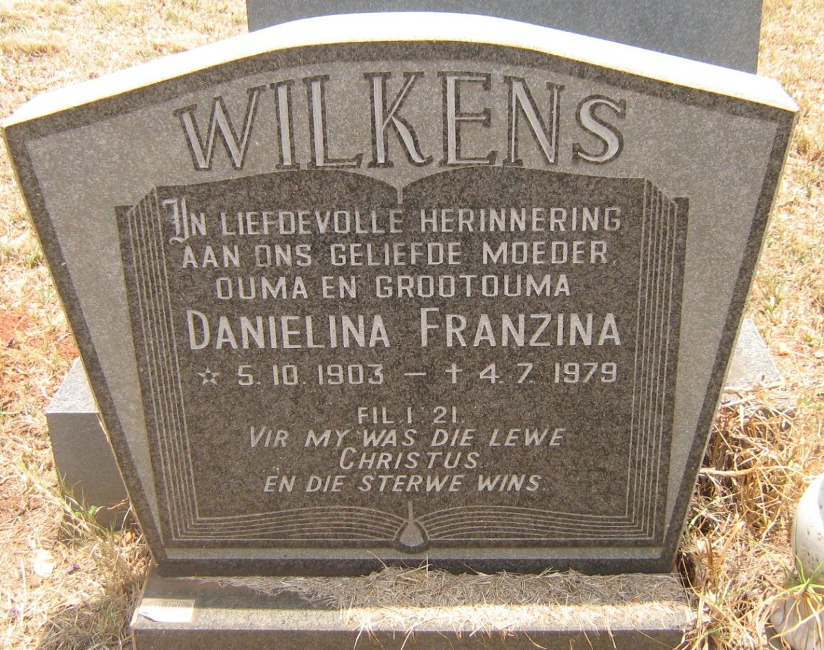 WILKENS Danielina Franzina 1903-1979