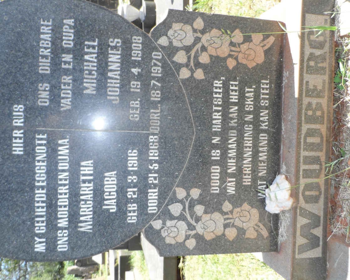 WOUDBERG Michael Johannes 1908-1970 &amp; Margaretha Jacoba 1916-1968