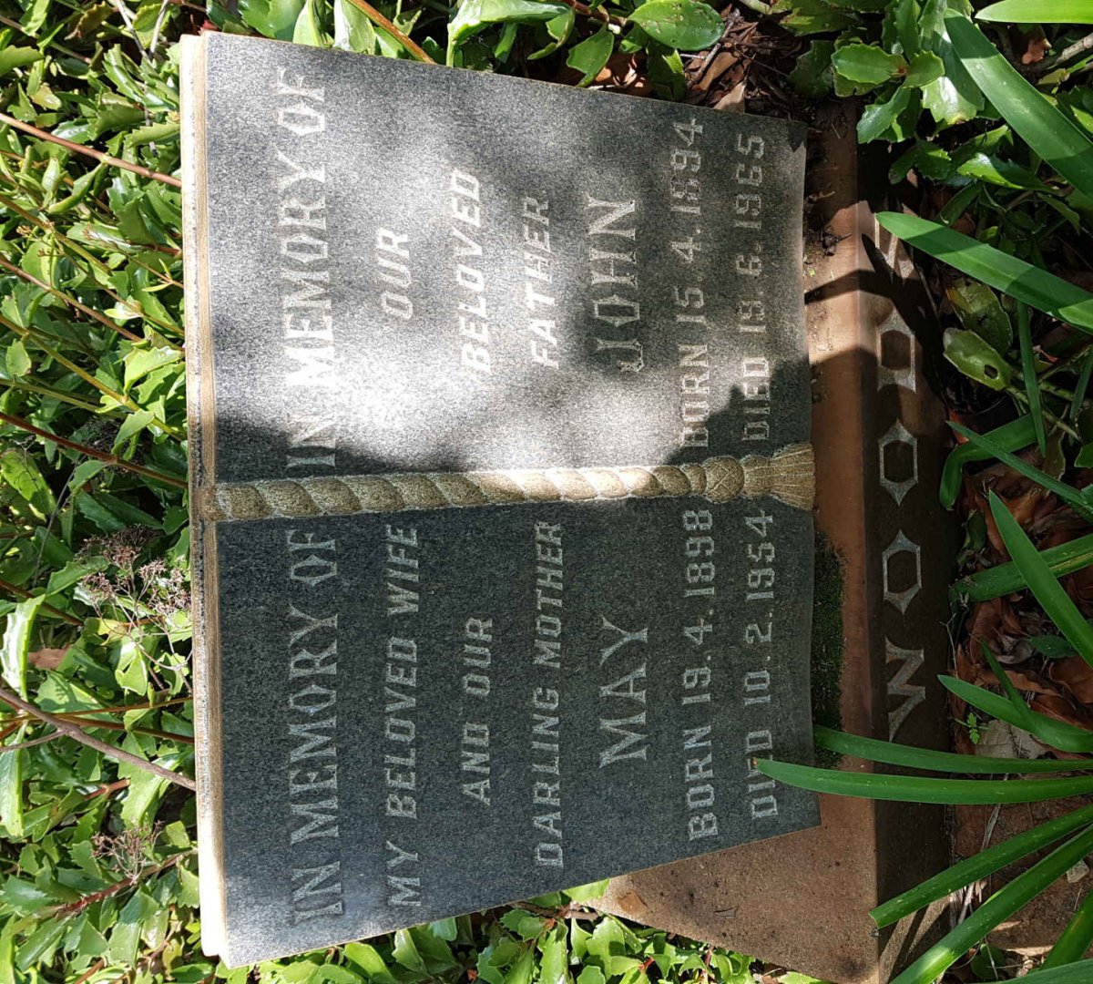 WOODS John 1894-1965 &amp; May 1898-1954