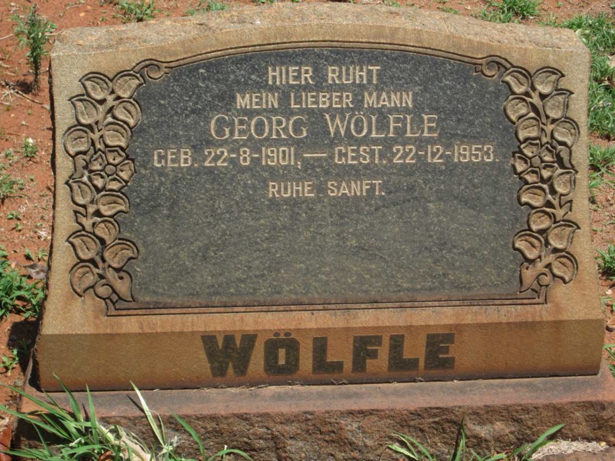WOLFLE Georg 1901-1953
