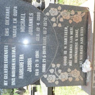 WOUDBERG Michael Johannes 1908-1970 &amp; Margaretha Jacoba 1916-1968