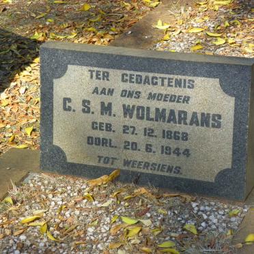 WOLMARANS C.S.M. 1868-1944