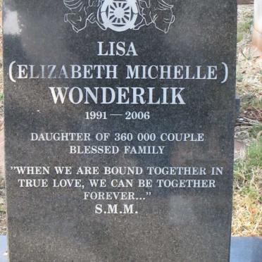 WONDERLIK Elizabeth Michelle 1991-2006