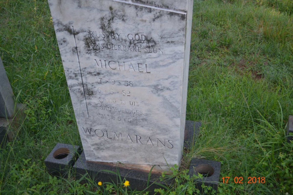 WOLMARANS Michael 1958-1982
