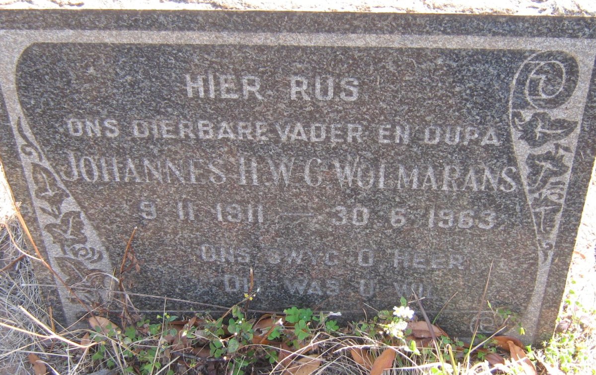 WOLMARANS Johannes H.W.G. 1911-1963