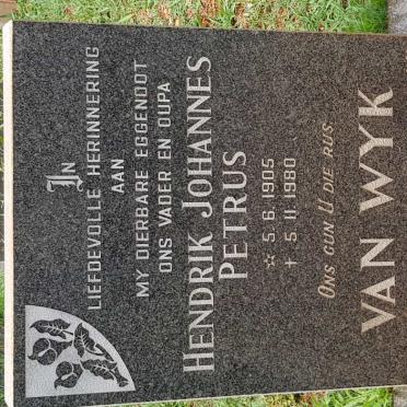 WYK Hendrik Johannes Petrus, van 1905-1980