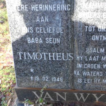 WYK Timotheus, van -1945