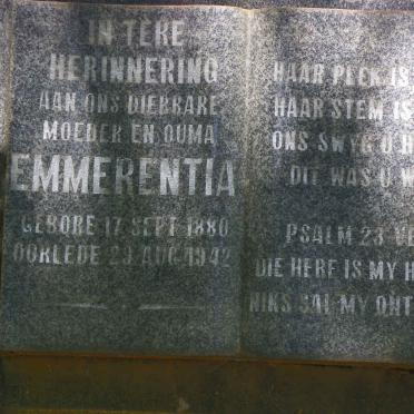 WYK Emmerentia, van nee FERREIRA 1880-1942