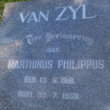 ZYL Marthinus Philippus, van 1916-1958