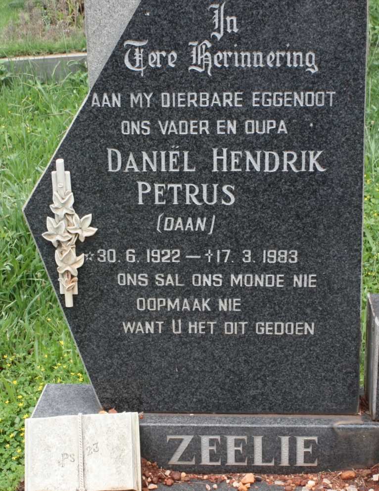 ZEELIE Daniel Hendrik Petrus 1922-1983