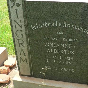 INGRAM Johannes Albertus 1924-1991