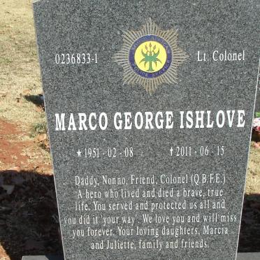 ISHLOVE Marco George 1951-2011