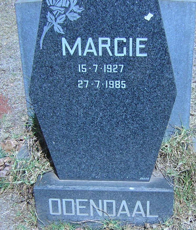 ODENDAAL Margie 1927-1985