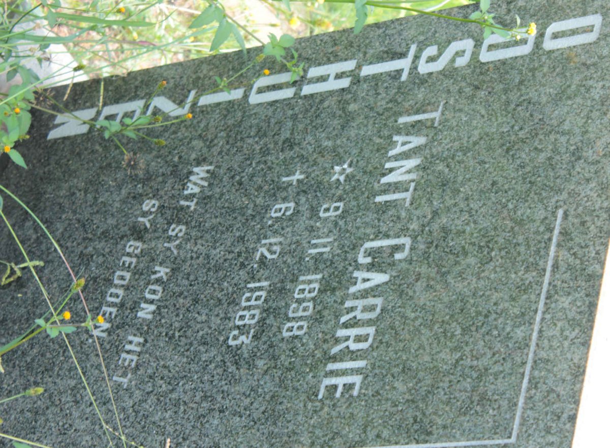OOSTHUIZEN Carrie 1898-1983