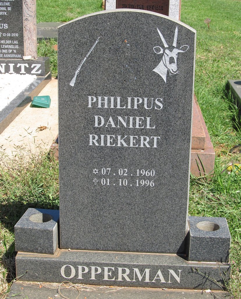 OPPERMAN Philipus Daniel Riekert 1960-1996