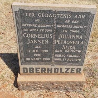 OBERHOLZER Cornelius Jansen 1883-1966 &amp; Johanna Petronella Alida KRYNAUW 1890-1970