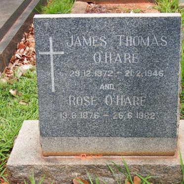 O'HARE James Thomas 1872-1946 &amp; Rose 1876-1962