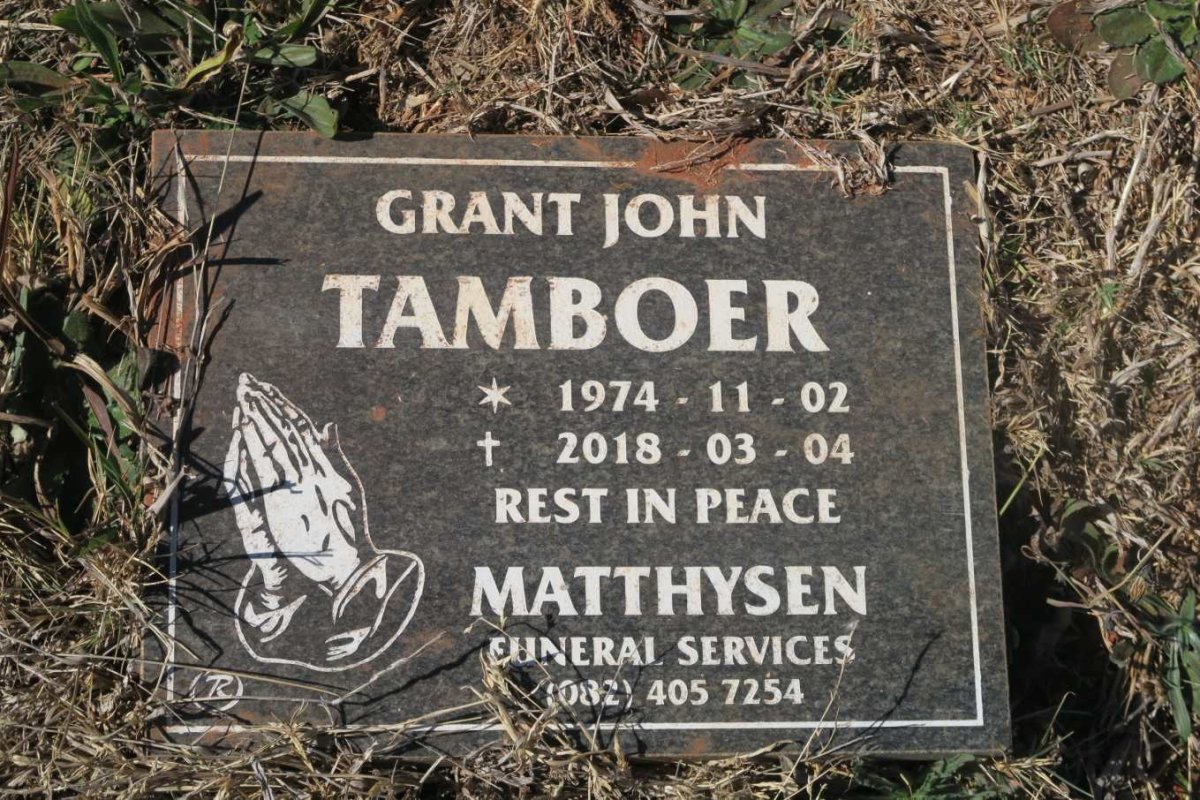 TAMBOER Grant John 1974-2018