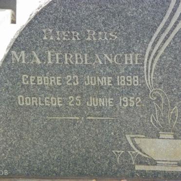 TERBLANCHE M.A. 1898-1952