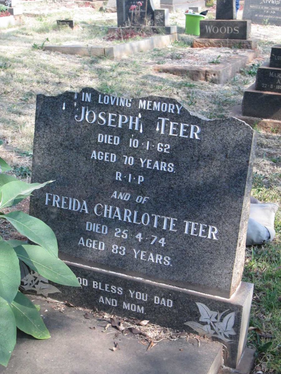 TEER Joseph -1962 &amp; Freida Charlotte -1974