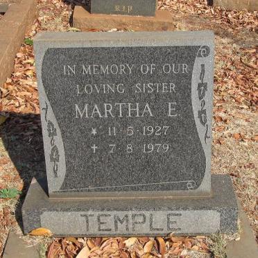 TEMPLE Martha E. 1927-1979