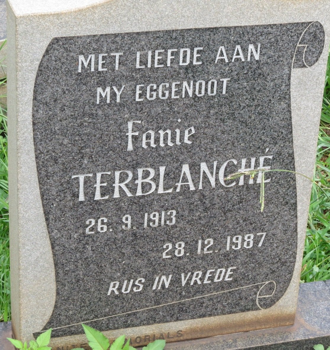 TERBLANCHE Fanie 1913-1987