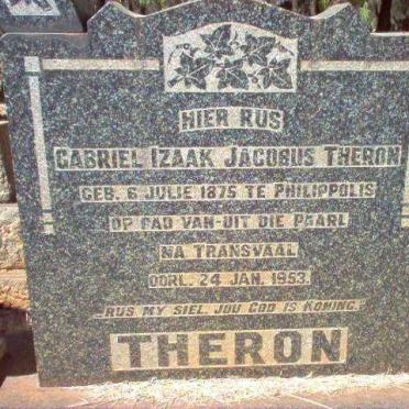 THERON Gabriel Izaak Jacobus 1875-1953