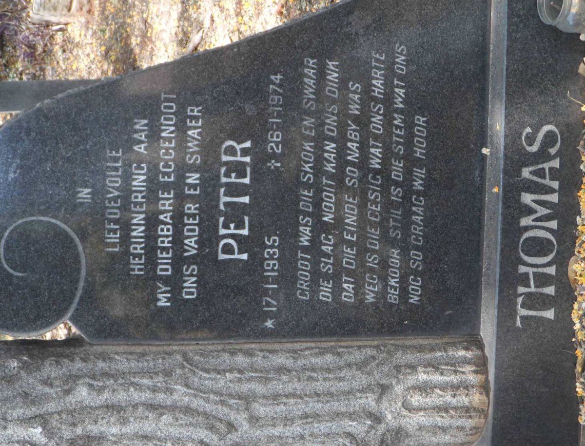 THOMAS Peter 1935-1974
