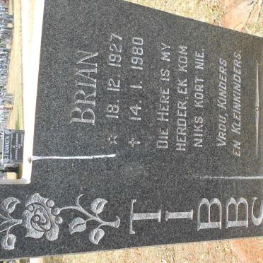 TIBBS Brian 1927-1980