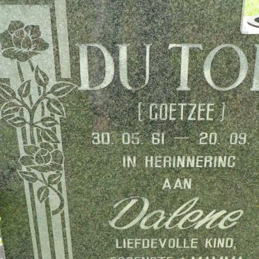 TOIT Dalene, du nee COETZEE 1961-1991