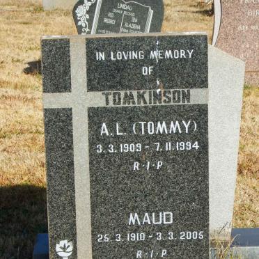 TOMKINSON A.L. 1909-1994 &amp; Maud 1910-2005