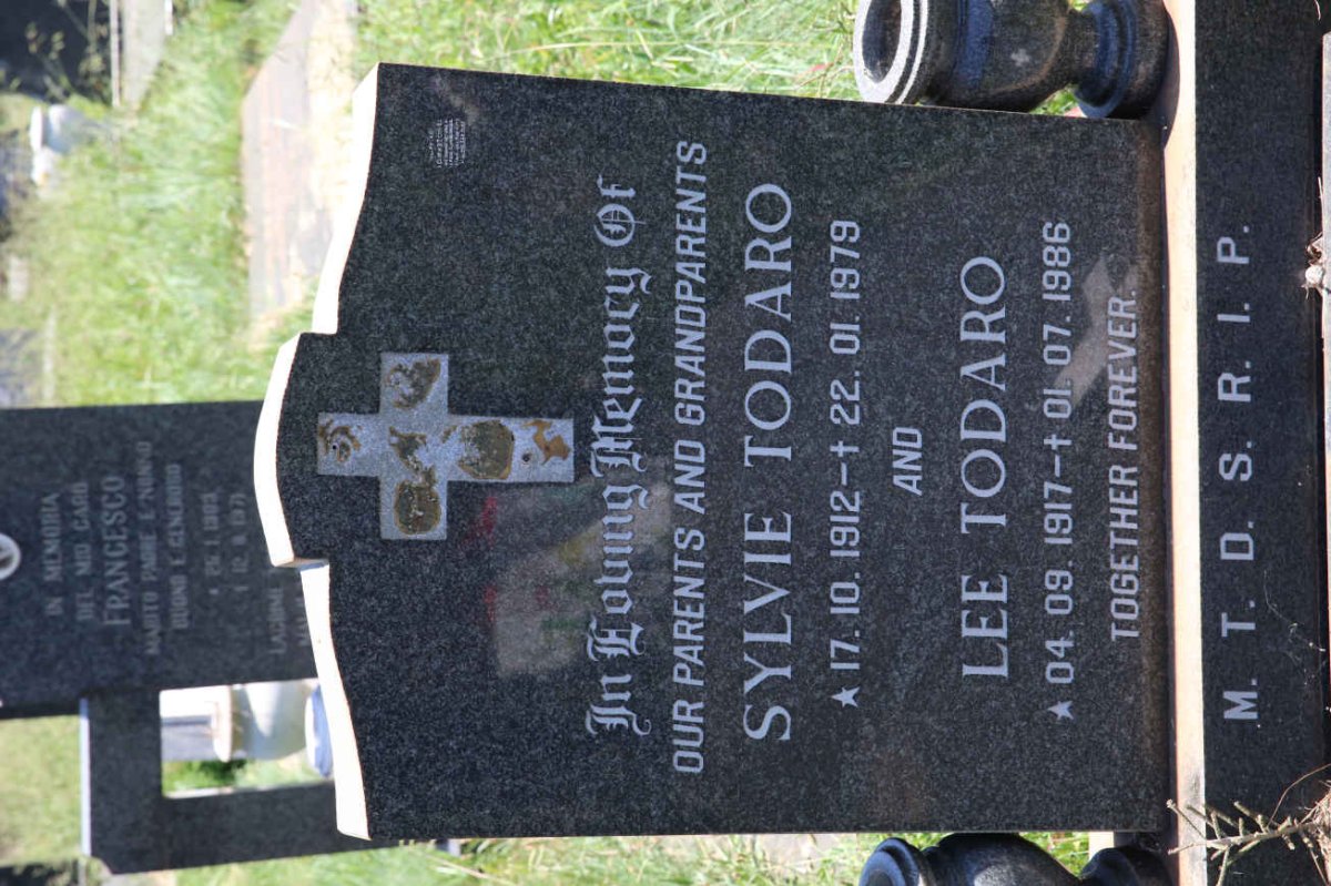 TODARO Lee 1917-1986 &amp; Sylvie 1912-1979