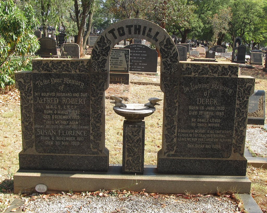 TOTHILL Alfred Robert 1892-1955 &amp; Susan Florence 1910-1980 :: TOTHILL Derek 1920-1955