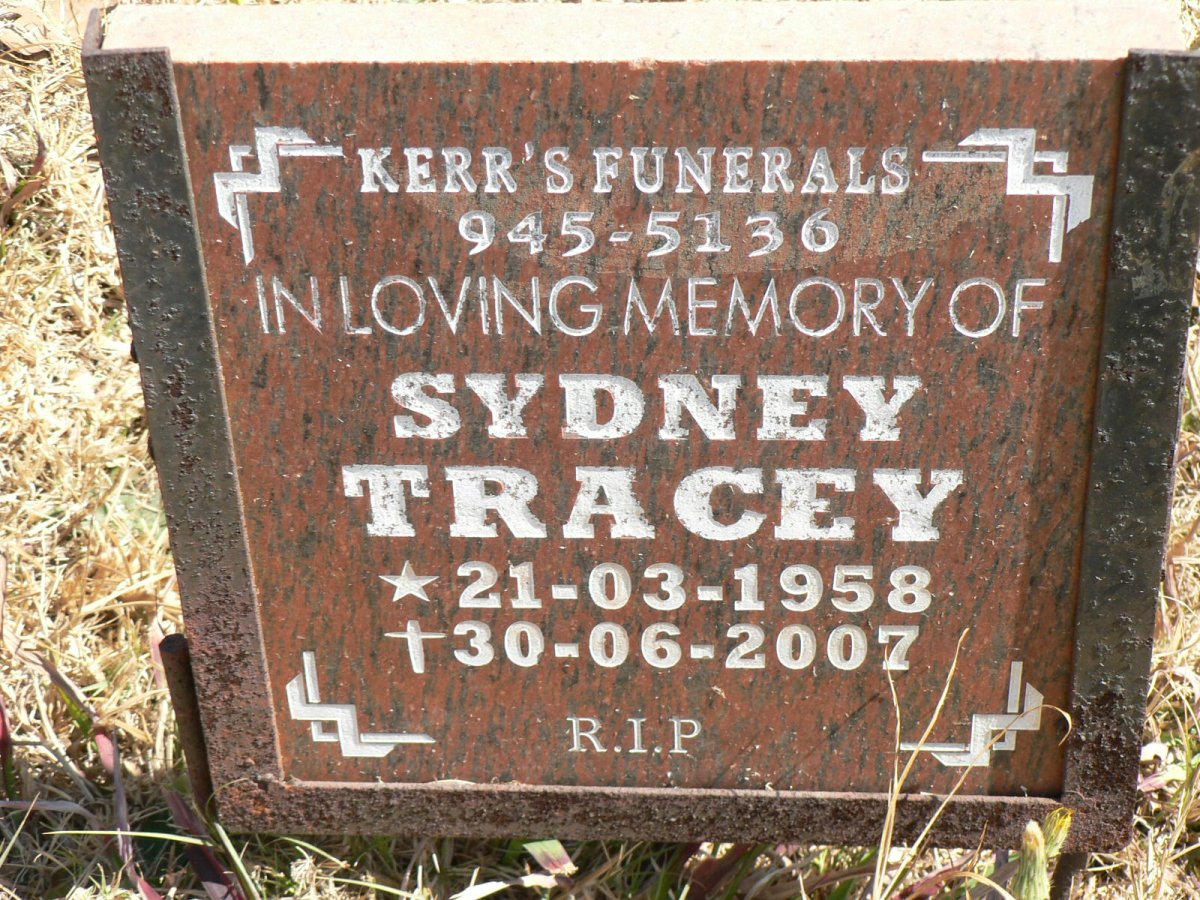 TRACEY Sydney 1958-2007