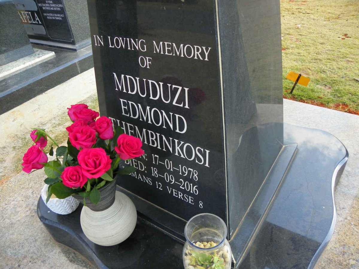 TSHABALALA Mduduzi Edmond Thembinkosi 1978-2016