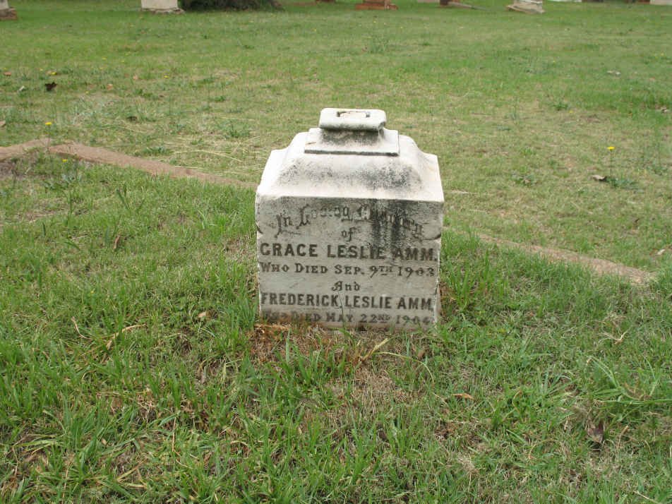 AMM Frederick Leslie -1904 :: AMM Grace Leslie -1903