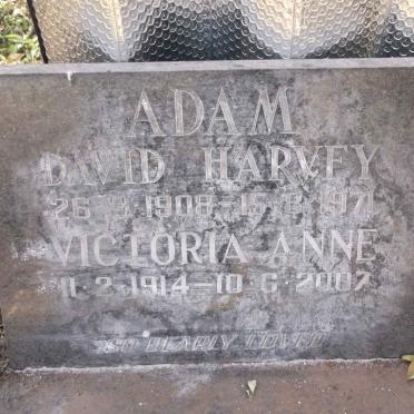 ADAM David Harvey 1908-1971 &amp; Victoria Anne 1914-2007