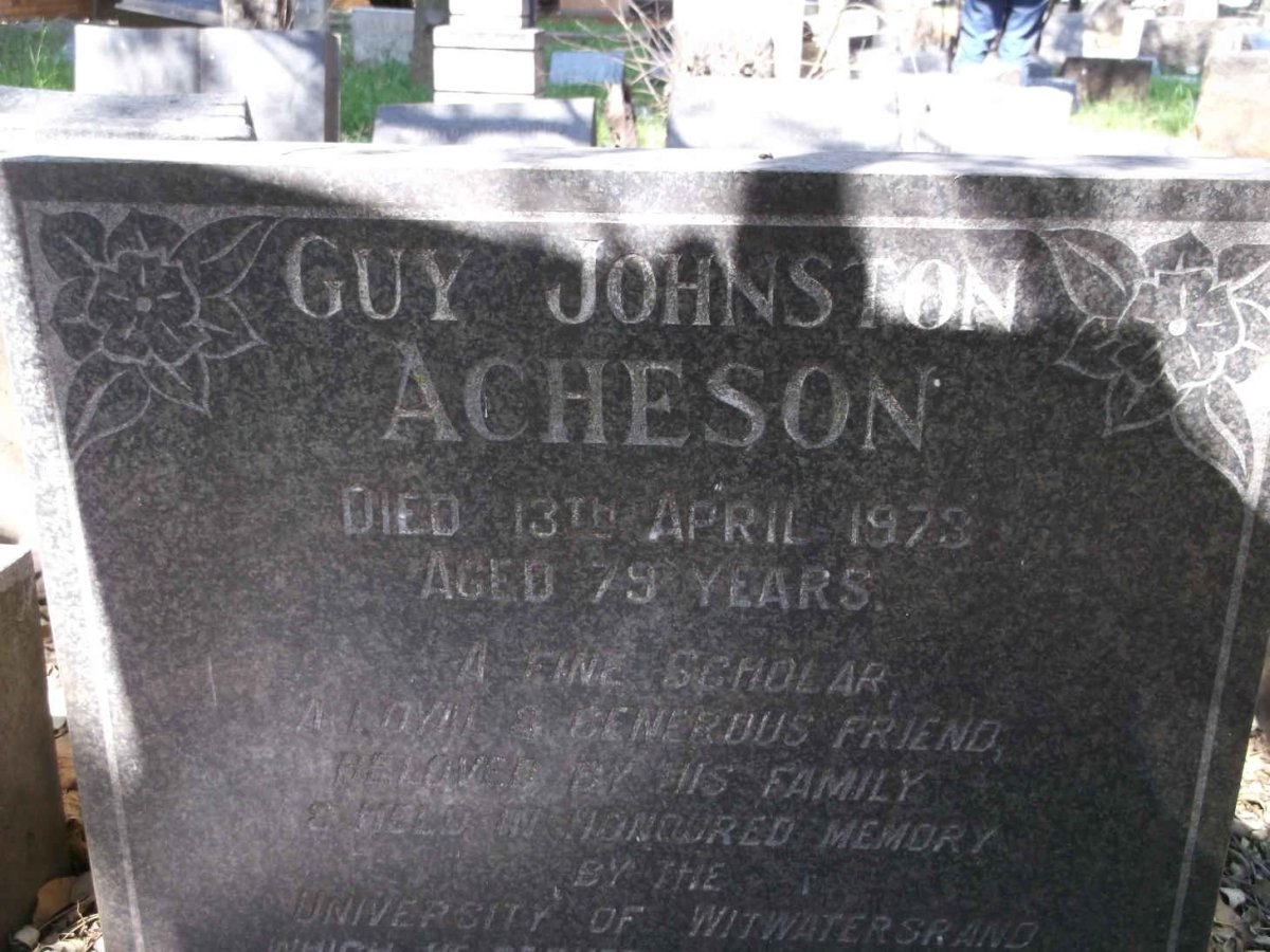 ACHESON Guy Johnston -1973
