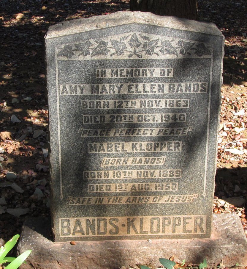 BANDS Amy Mary Ellen 1863-1940 :: KLOPPER Mabel nee BANDS 1889-1950